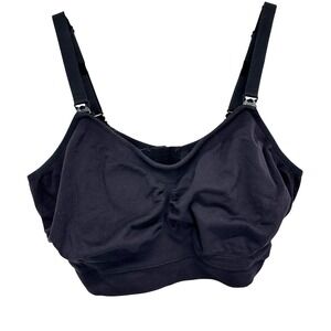 Kindred Bravely‎ Nursing Bra XXL Black Wireless Maternity Lounge Bralette